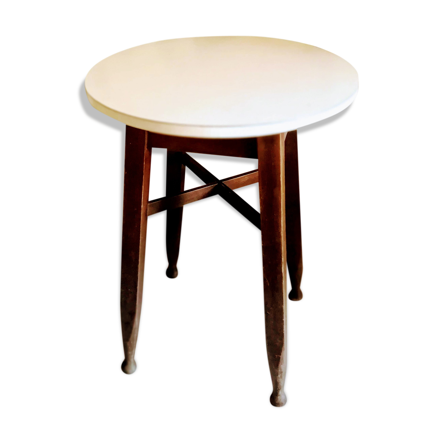 Side able in solid wood and his formica top