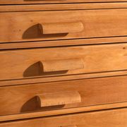 Antique plan cabinet in beech wood – Central Europe, around 1950