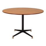 Teak round table, Italian design, 1970s, production: Italy