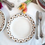 6 gien art deco dessert plates