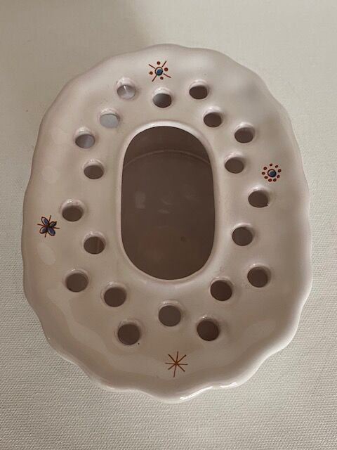 Vasque Pique Flowers Ceramic decoration decor Moustiers G. F.