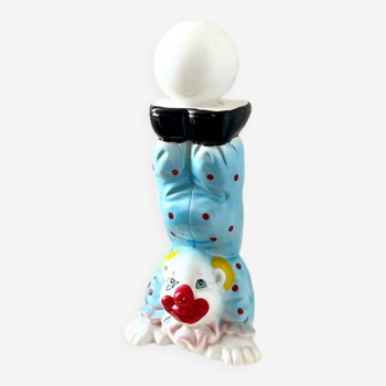Vintage clown ceramic lamp