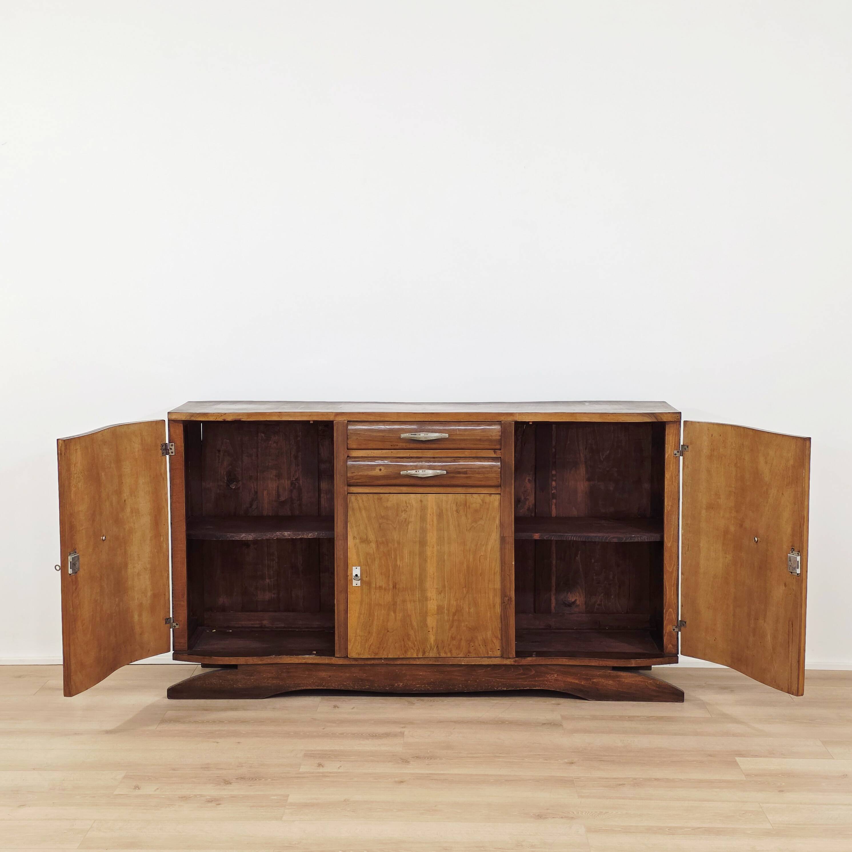 1930s Art Deco walnut sideboard