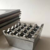 Cendrier midcentury en métal chromé style ultima 15, design 1970