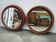 Pair of Italian Space Age Illuminated Round Mirrors, 1970s