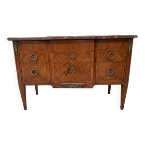Commode Louis XVI en - bois marqueterie
