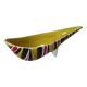 Large tricolour boat-shaped fruit bowl from the 1950s.