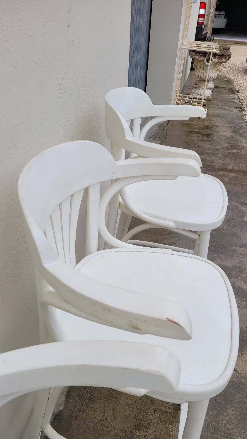 Set of 3 bentwood restaurant bar stools bistro