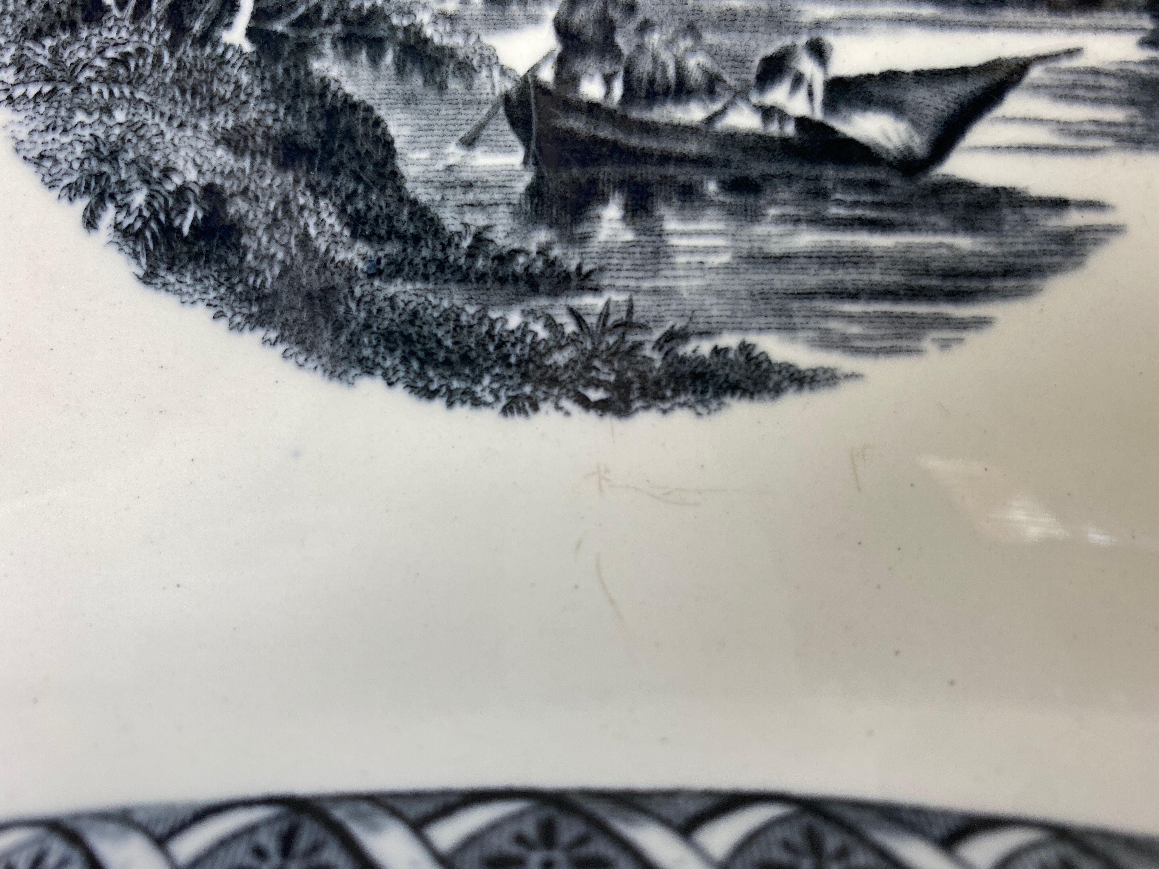 Square dish made of antique Wedgwood porcelain