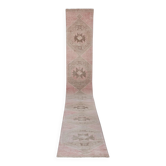 Tapis de couloir turc vintage 87x846 cm
