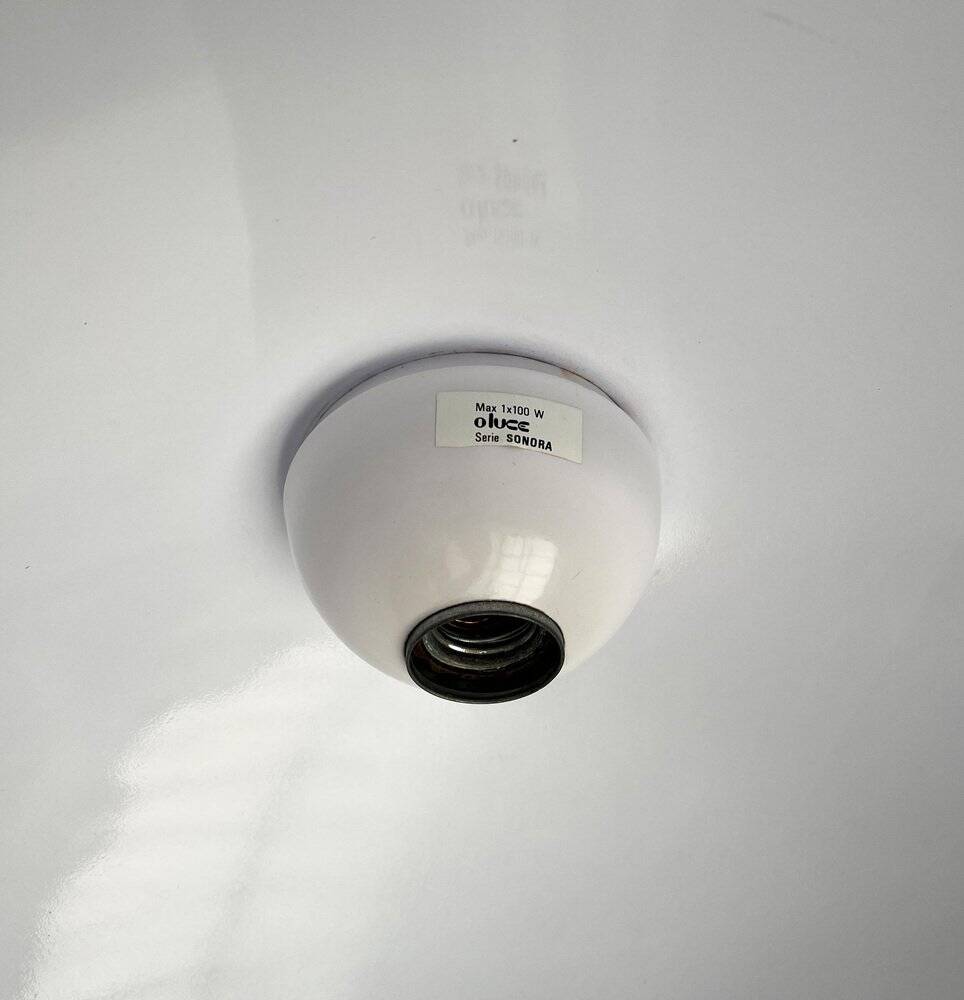 Sonorous Suspension Metal Mid-Century by Vico Magistretti for Oluce, 1970s