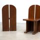 Ensemble de deux chaises de salle à manger sculpturales
