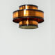 Brutalist burnt copper pendant by Svend Aage Holm Sørensen