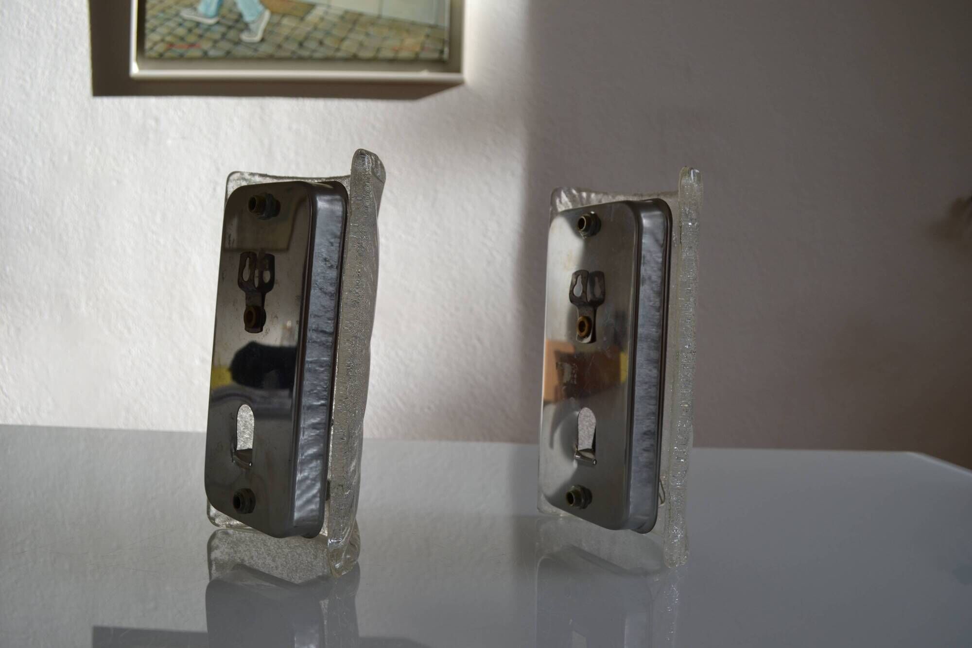 Toni Zuccheri for Venini in Murano, Italy 1960 Pair of wall sconces