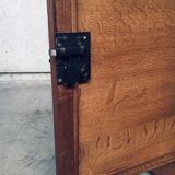 Brutalist Handcrafted Oak 2 Door Cabinet, Belgium, 1950s