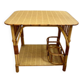 Vintage rattan dessert bar with 2 levels