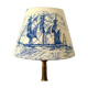 Abat-jour décoration marine, antique toile de Jouy bleu