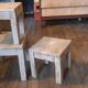 Brutalist wooden bedside tables
