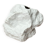 Vintage white porcelain rock vase from KPM Royal Porcelain, 1970s.