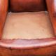 Leather club armchair back mustache from the 30s