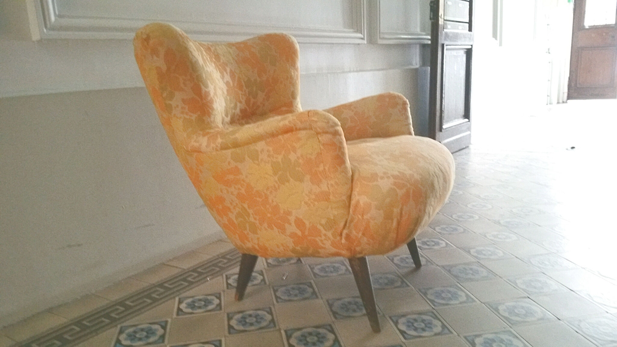 Pair of chairs design organic vintage 50s 60s