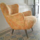 Pair of chairs design organic vintage 50s 60s