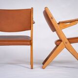 Architectural Armchairs by Arne Hovmand Olsen, Denmark, 1970s, Set of 2