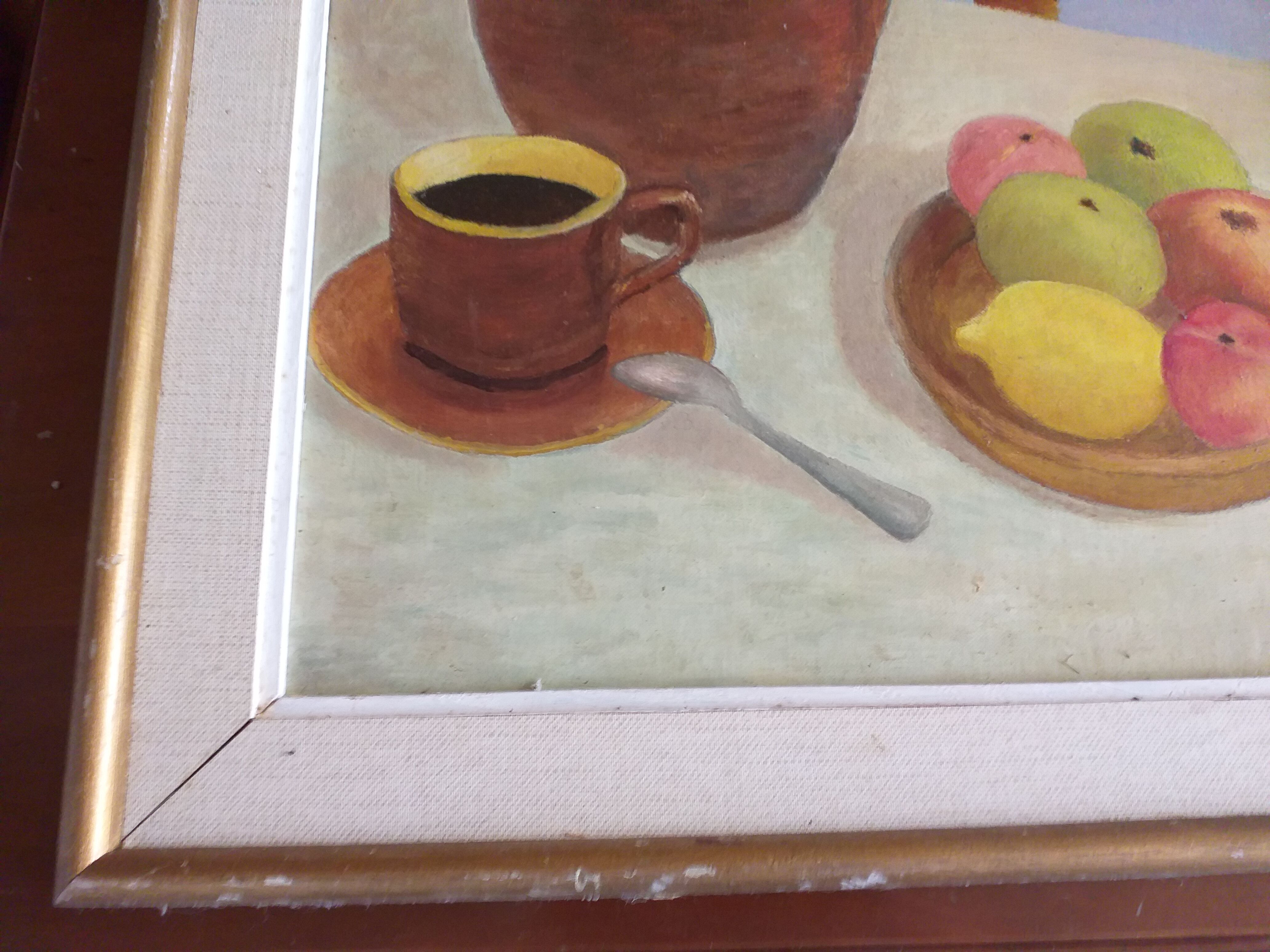 Painting on canvas still life by Cobac.G