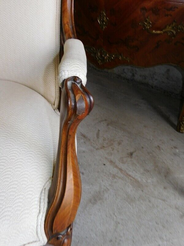 Pair of walnut armchairs mark from the 19th century