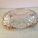 Cut crystal fruit bowl with gold rim / vintage 50s-60s