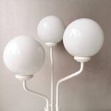 Vintage 80s white metal table lamp