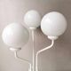Vintage 80s white metal table lamp