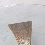 Bronze and glass belgium mid-century coffee table
