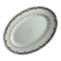 Oval presentation plate Saint Amand with bicolour floral decoration.