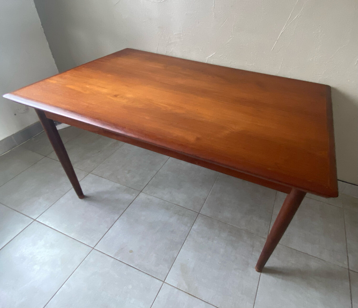 Vintage teak scandinavian signed table