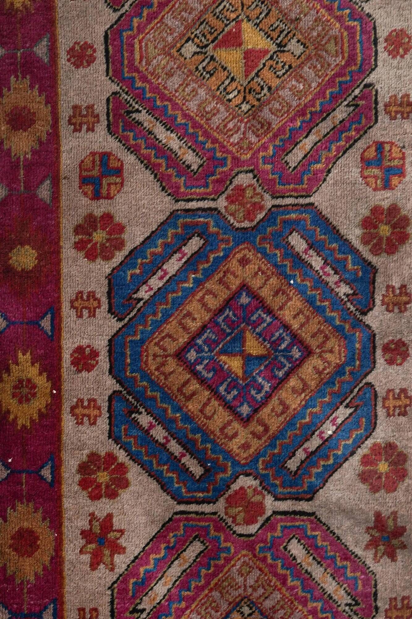 Vintage Turkish hallway rug 70x335 cm