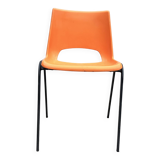 Orange plastic shell chair