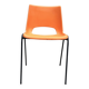 Orange plastic shell chair