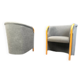 Pair of Italian armchairs, 1980s