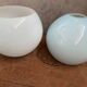 3 antique blue opaline globes 13.5 cm chandelier lamp