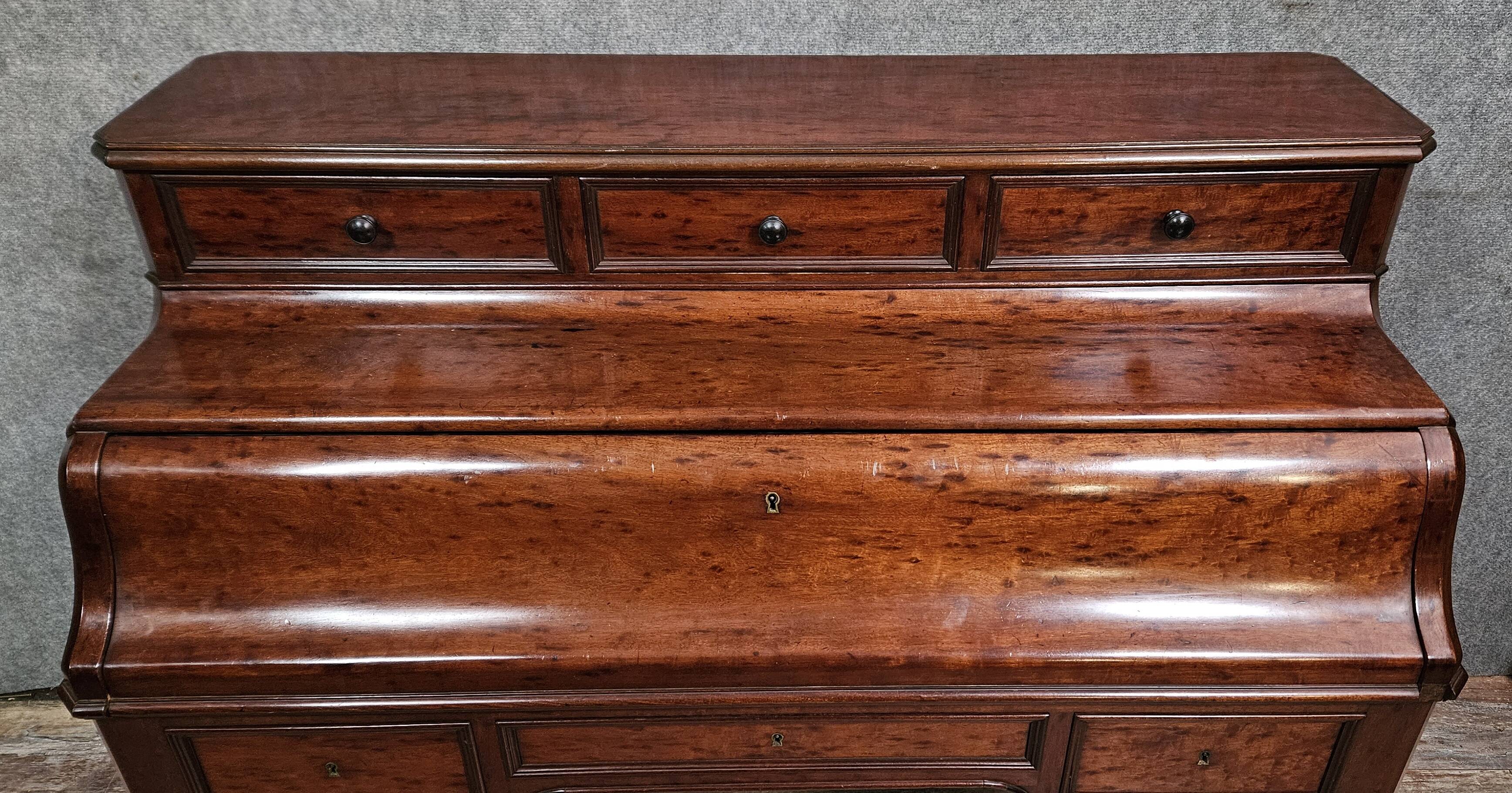 Bureau ancien à cylindre – époque Louis-Philippe / XIXe siècle