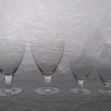 Service of engraved foot glasses 50s