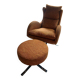 Fama lenny designer armchair and footrest