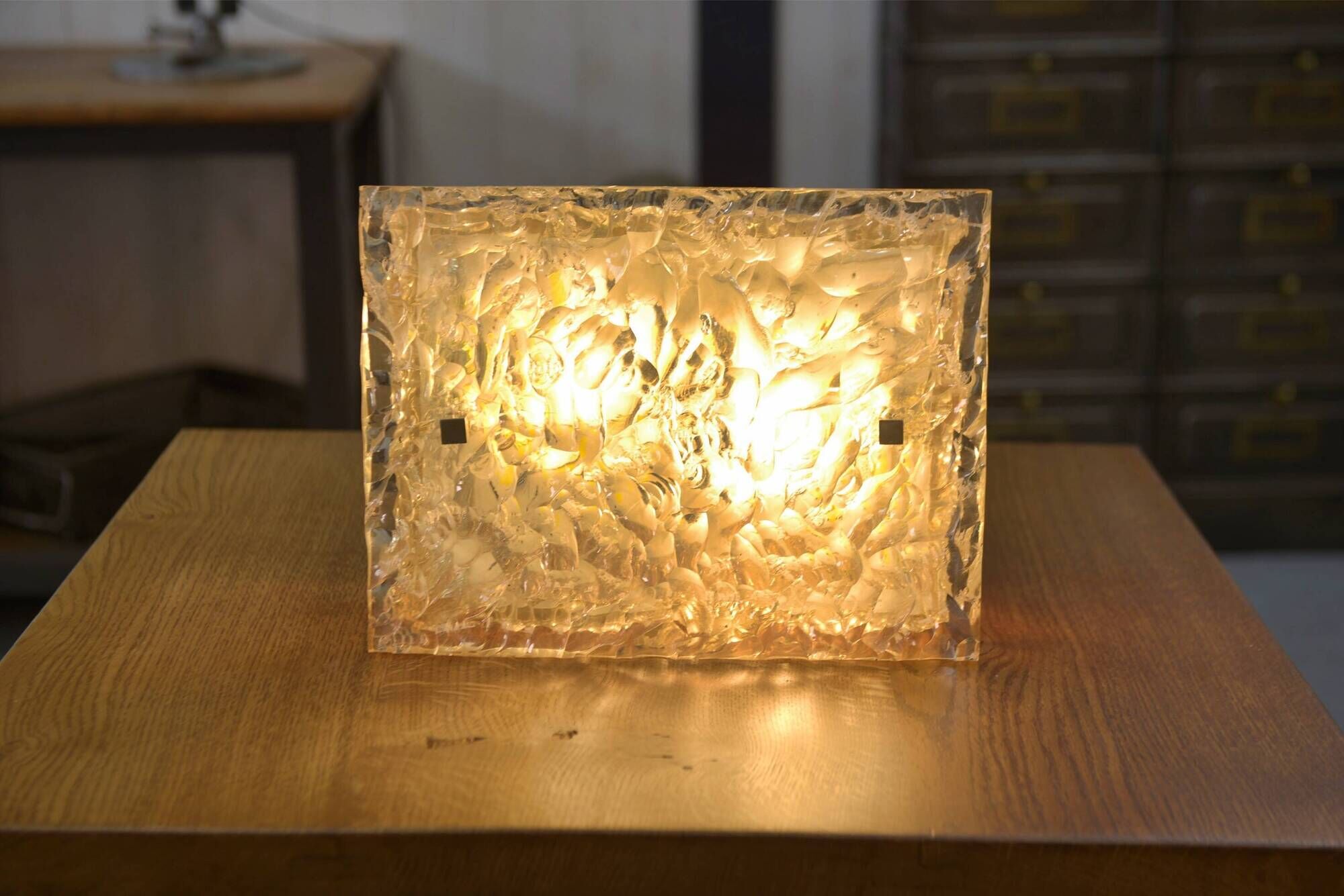 Wall light in resin by Pierre Disderot for Dallux 1960s