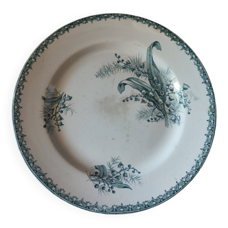 Ste Amandinoise iron earth compote bowl, Muguet model