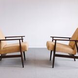 1960 Henryk Lis Mid Century Armchair in Yellow
