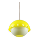 Space-age Yellow Plexiglas Pendant Lamp, 70s
