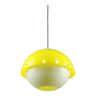 Space-age Yellow Plexiglas Pendant Lamp, 70s
