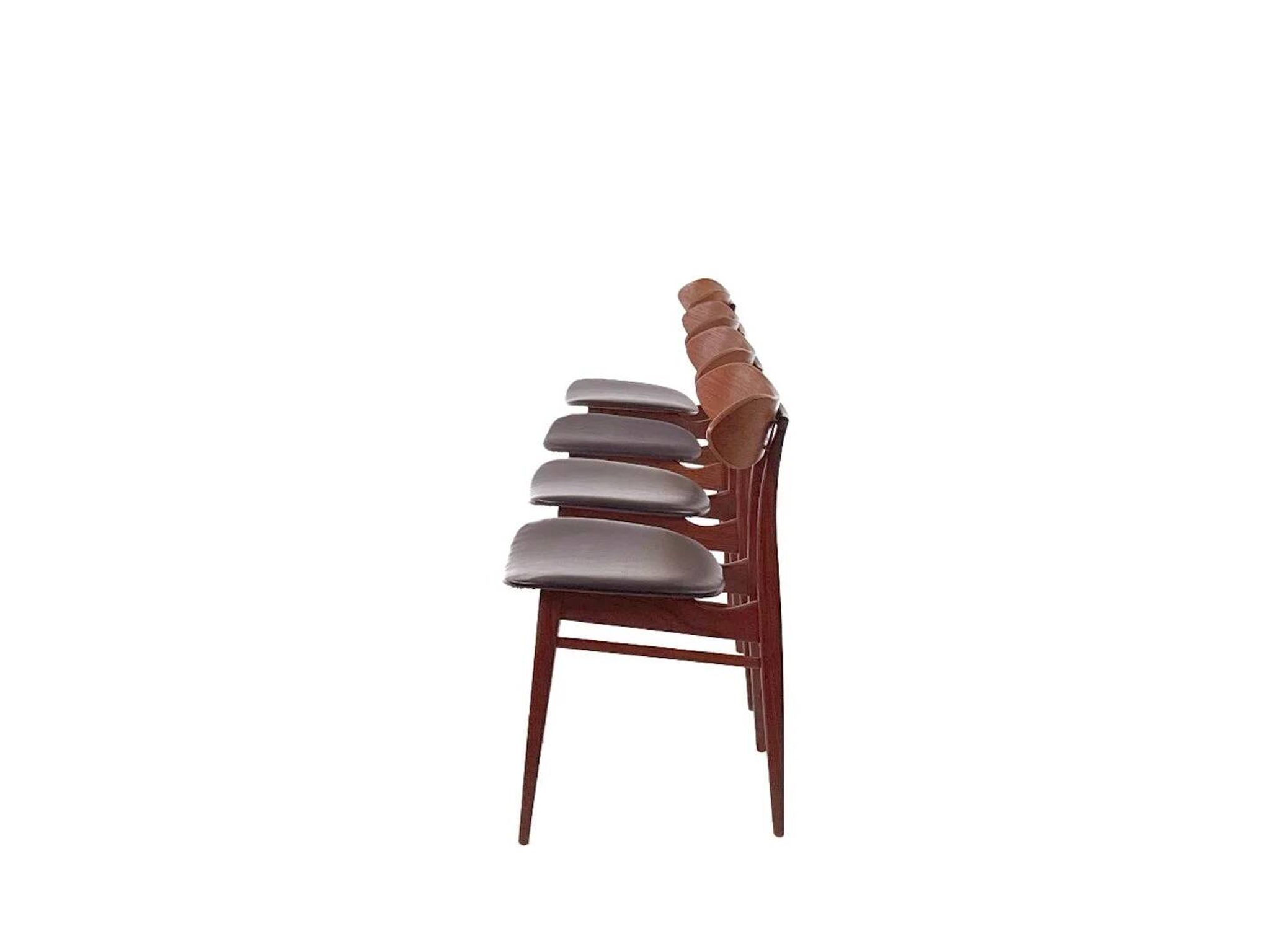 Louis van Teeffelen “Kastrup” dining chairs for Wébé – set of 4