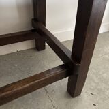 Varnished wooden stool